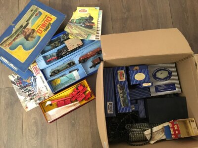 A collection of Hornby items including Engines and Wagons