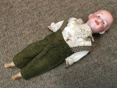 A German bisque headed doll- NO RESERVE