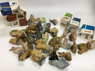 A large assortment of wade whimsies including some boxed examples.