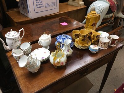 A collection of ceramics including royal Worcester Palissy Taurus coffee set, Duchess China coffee set