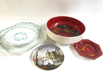 Poole bowl and dishes , Gustavsberg Sweden Wogue Kage plates