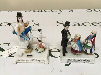 Victorian Fairings x2, 3 legs I'll charge 2d, Please Sir what would you charge to christen my doll.
Paint work relative good condition, faded and has come away in few areas.