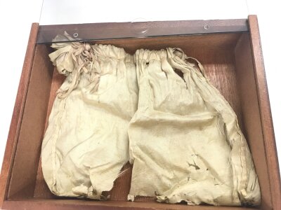 Antique Chinese trousers, very fragile. Case 19cm wide