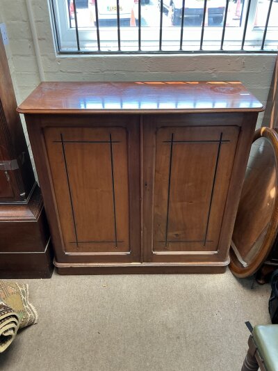 A Victorian 2 door cabinet, 39”x 38” x 15.5”