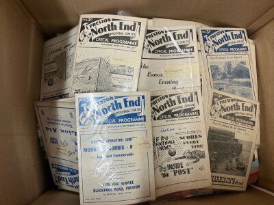North West Football Programmes: Home programmes of Bury Rochdale Blackpool Everton Bolton Burnley Man City Man Utd Preston starting off with a one per club per season collection but with many more added over the years. Instructions to sell. (Quantity in 3 boxes)