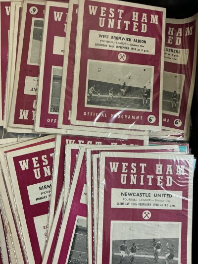 London Club Football Programmes: Home programmes of Charlton QPR Fulham Tottenham Chelsea Millwall Wimbledon Brentford Orient West Ham and more. Starting off with a one per club per season collection but with many more added over the years. Instructions to sell. (Quantity in 7 boxes)