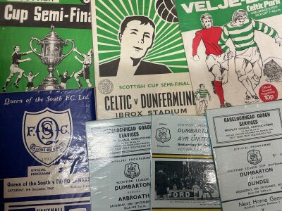 Scottish Football Programmes: Mainly 70s onwards but some earlier from a wide range of clubs. Instructions to sell. (Quantity in 1 box)