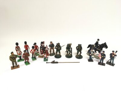 A collection of Delprado and Britains soldier figures.
