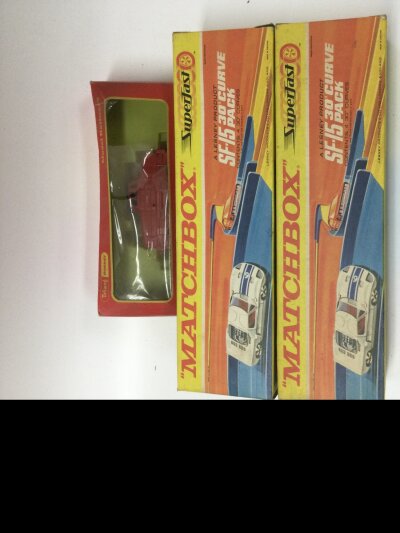 2 match box speed kings. Early 1970s - this red box style is the iconic speed kings range produced in 1970s. A rovex tri-ang late 1960s - early 1970s. Both are classic British toys from the golden era of die-cast and slot racing.