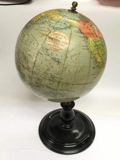 A Philips 9" terrestrial globe, approx height 41cm.