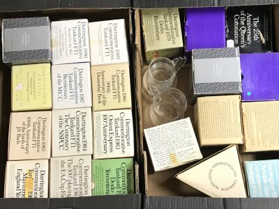 Two boxes of Dartington glass NO RESERVE