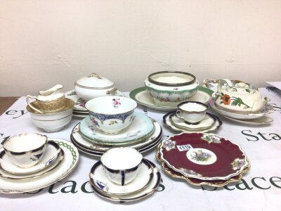 A collection of early 20th century George Jones Porcelain including 1907 flagship Ziska trios and other ceramics NO RESERVE