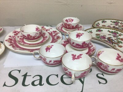 A George Jones early 20th century porcelain part tea set Blantyre No 8851 and other George Jones porcelain cups and saucers and dishes no obvious damage NO RESERVE