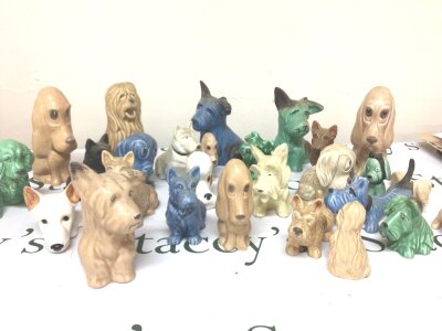 A collection of Sylvac dog ornaments including some rare examples no obvious damage or restoration. Maximum height 19cm
