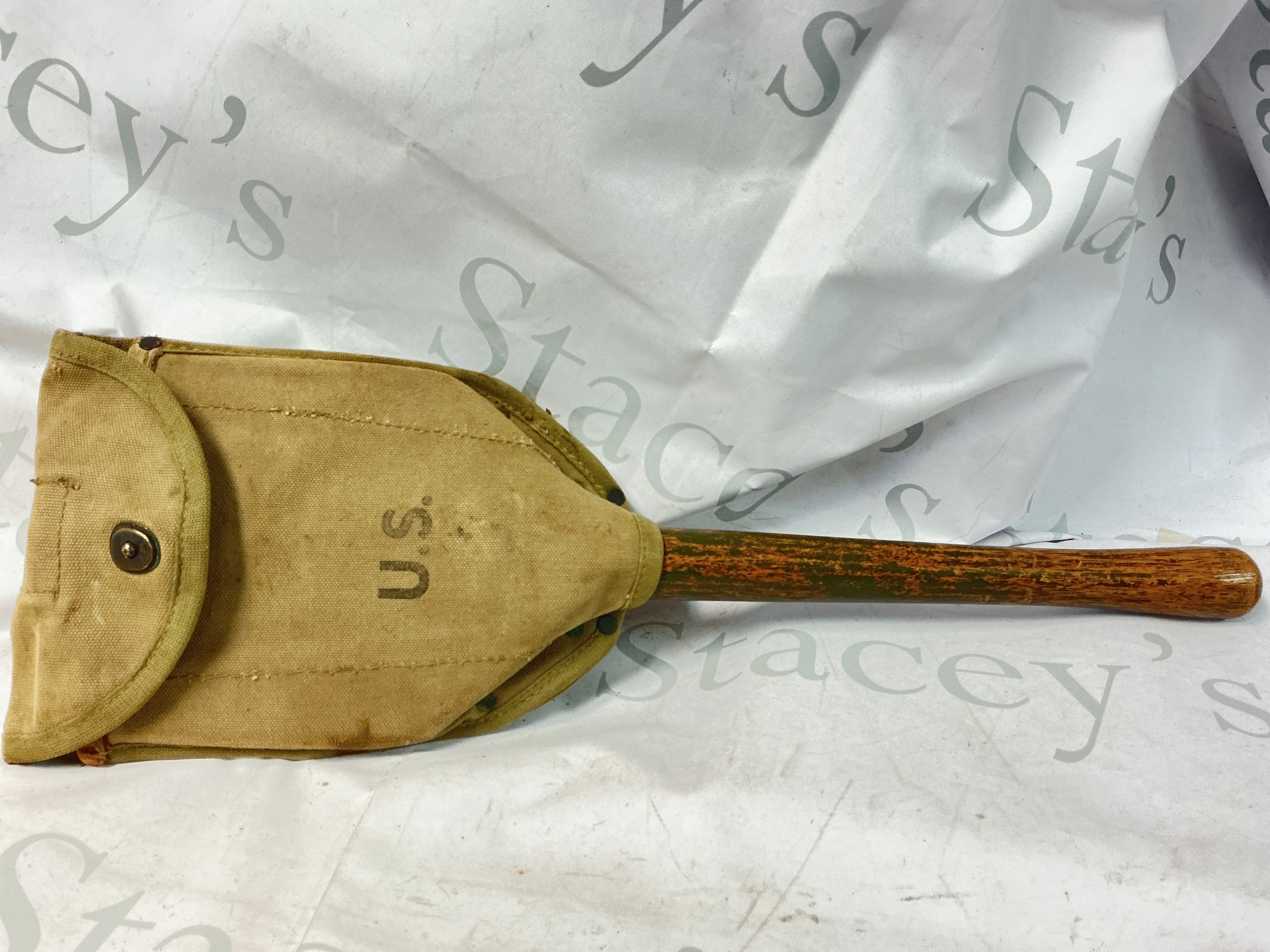 A WW2 U.S. Entrenching Tool In Its Case Is Dated 1944.