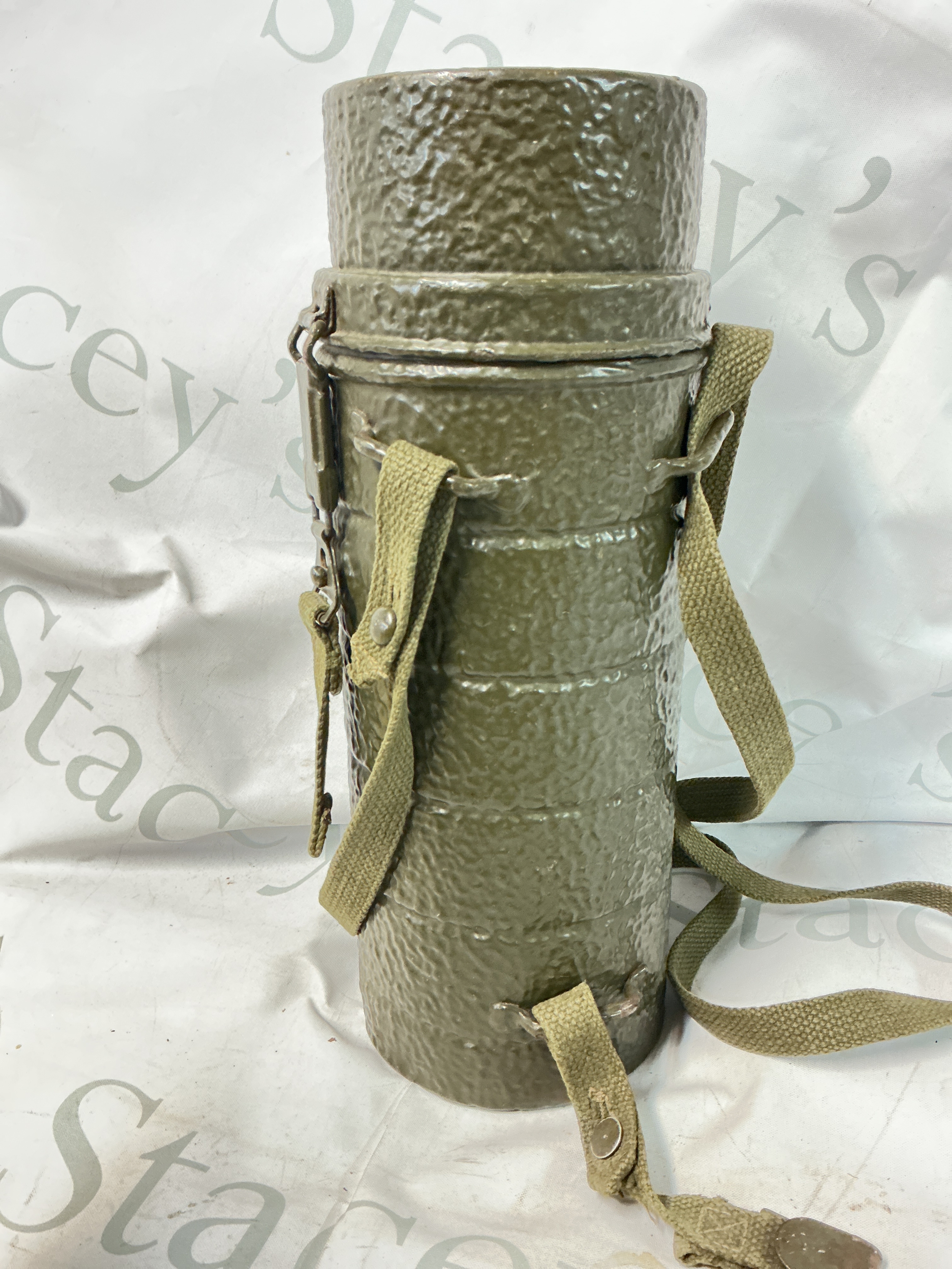 A Luftshutz Gas Mask Tin.