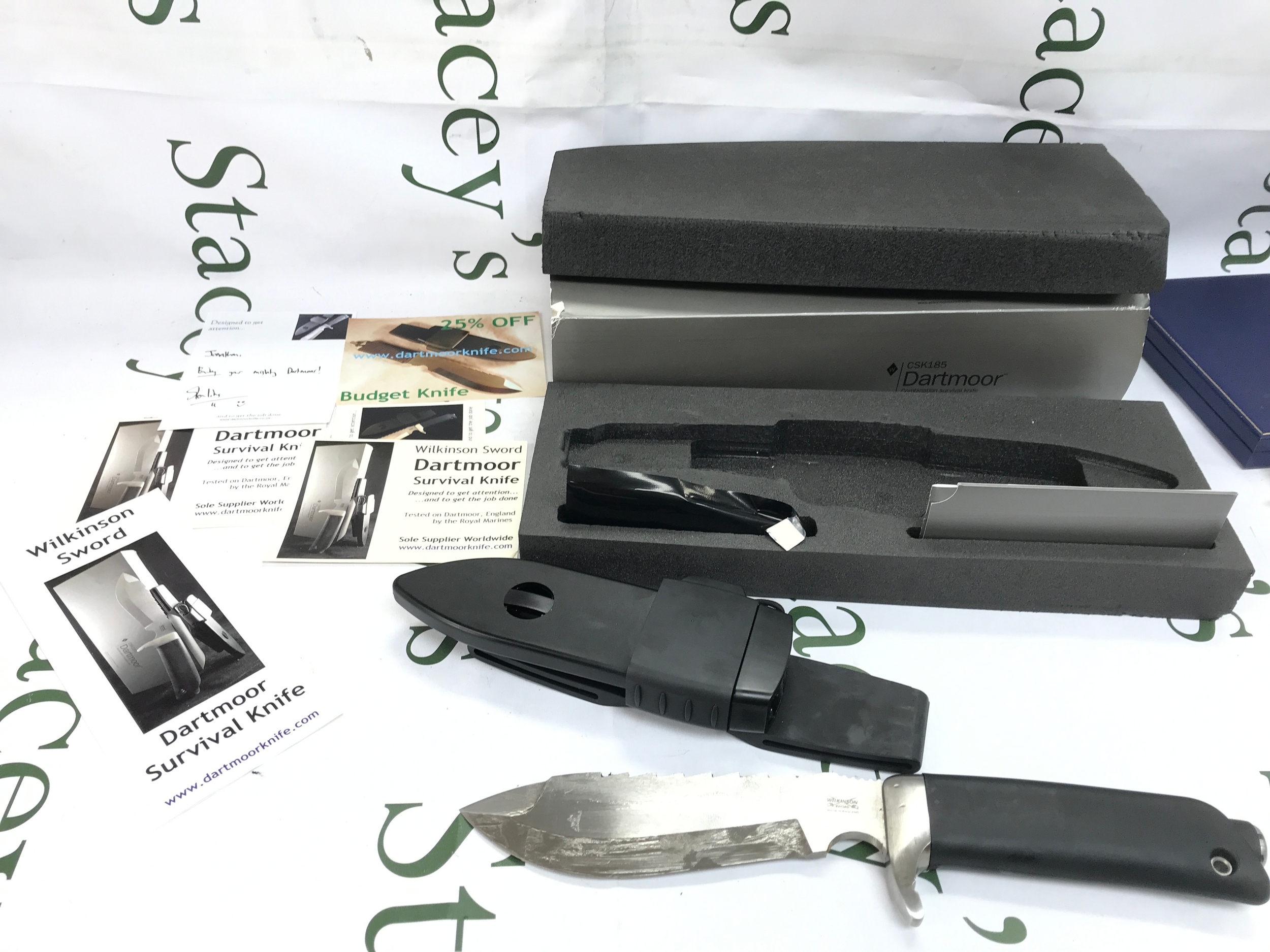 Wilkinson Sword Dartmoor survival knife boxed with spare grip and holster