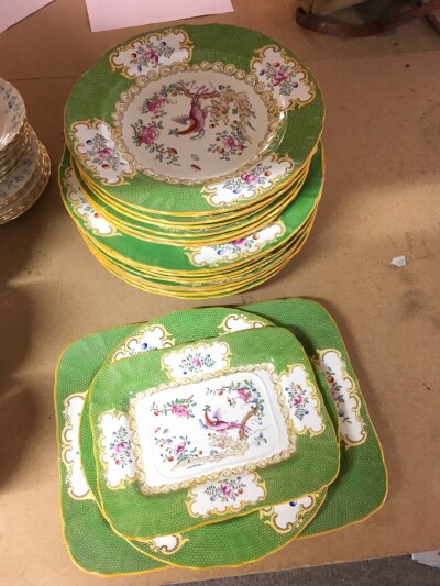A Minton service includes plates and dishes