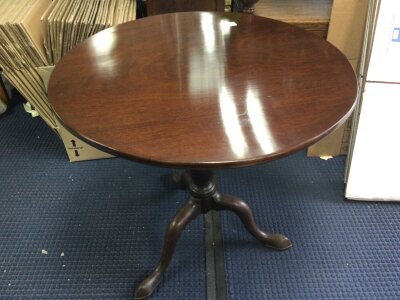 A tilt top table, 75cm wide 75cm tall approximately