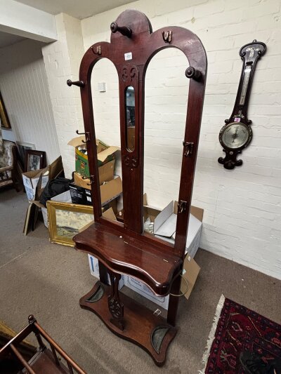 A late victorian hall stand