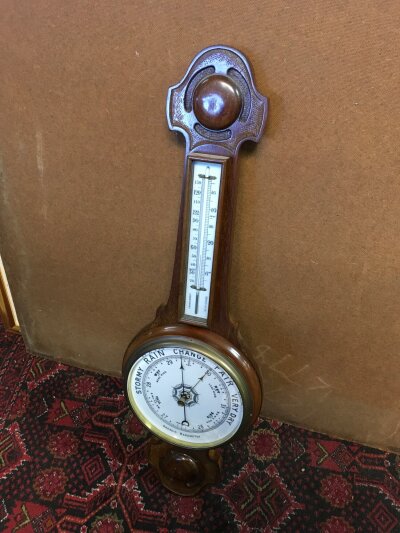 An aneroid barometer, 83cm tall