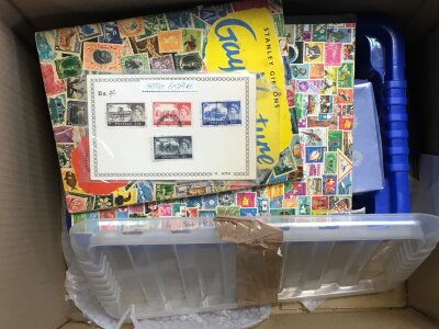 A Collection of stamps mixed lot and playing cards