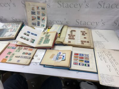 A large collection of assorted stamps both loose and in albums including a book of assorted Penny reds.