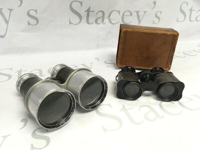 A pair of binoculars and opera glasses- NO RESERVE
