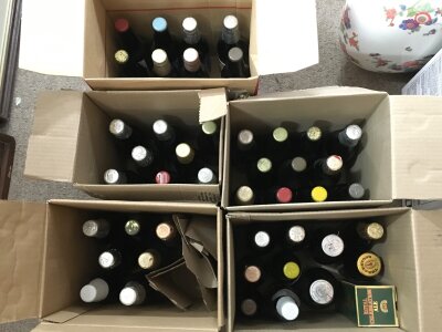 An interesting collection of 49 vintage Commemorative beers (5 boxes) (list includes bottles that are not entirely in this lot but can be found in the next lot )