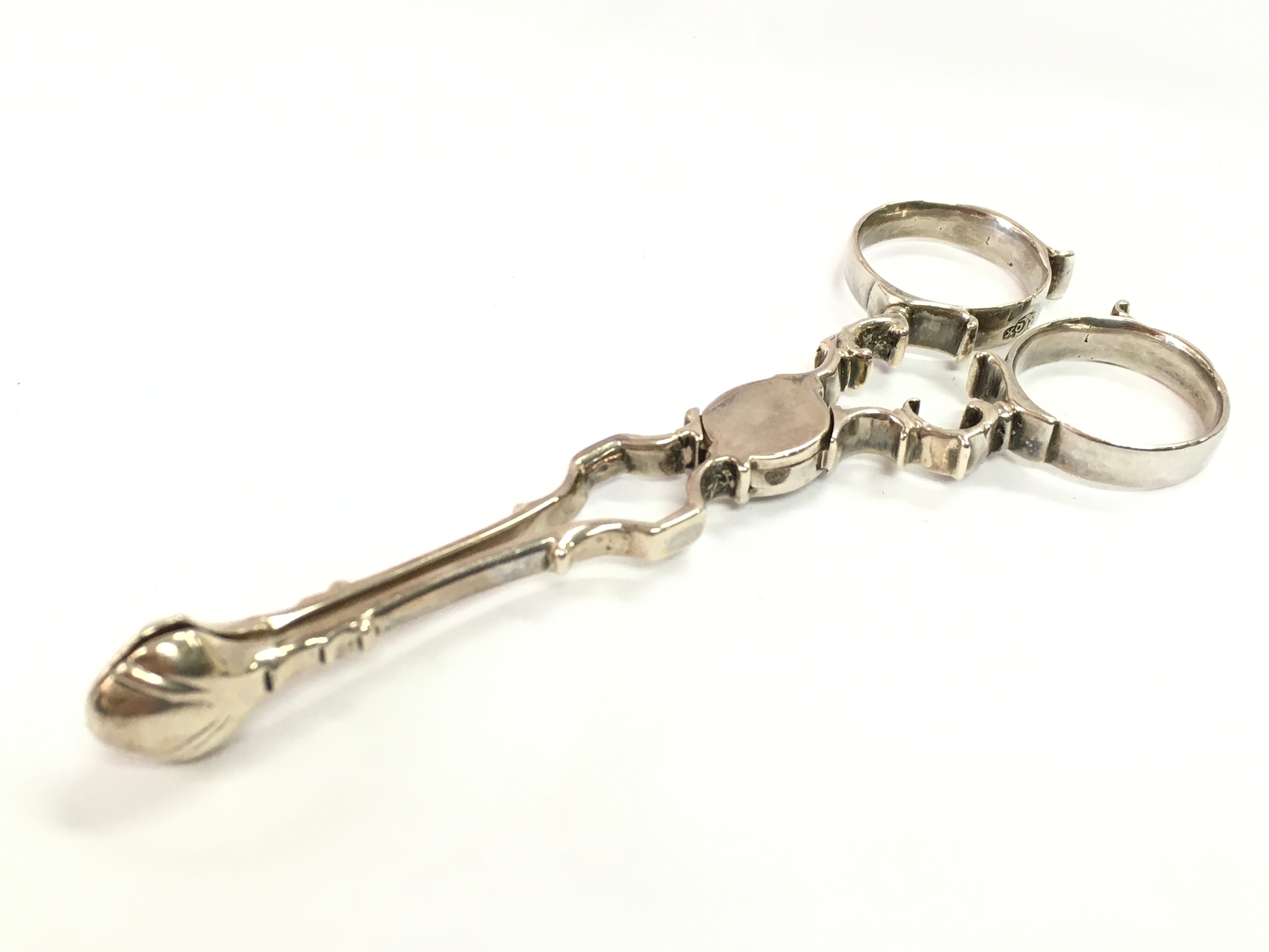 Silver hallmarked sugar nips . 11cm long . 40g total weight 