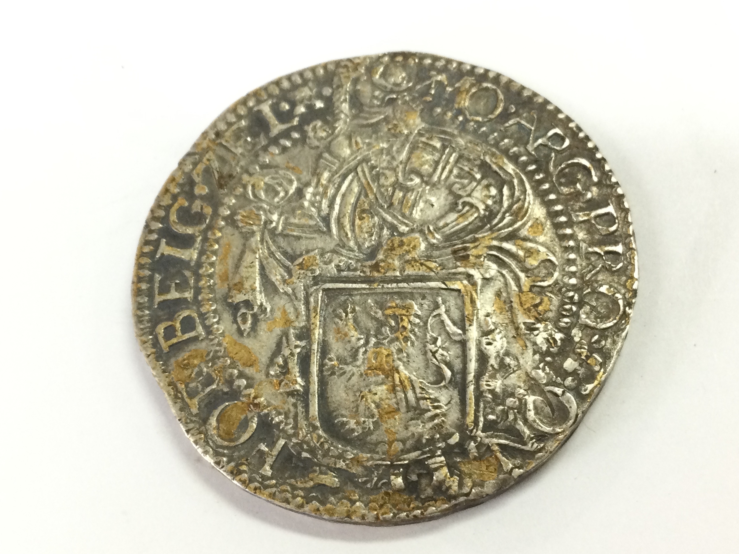 A Belgian silver lion dollar 1623 27.1g 