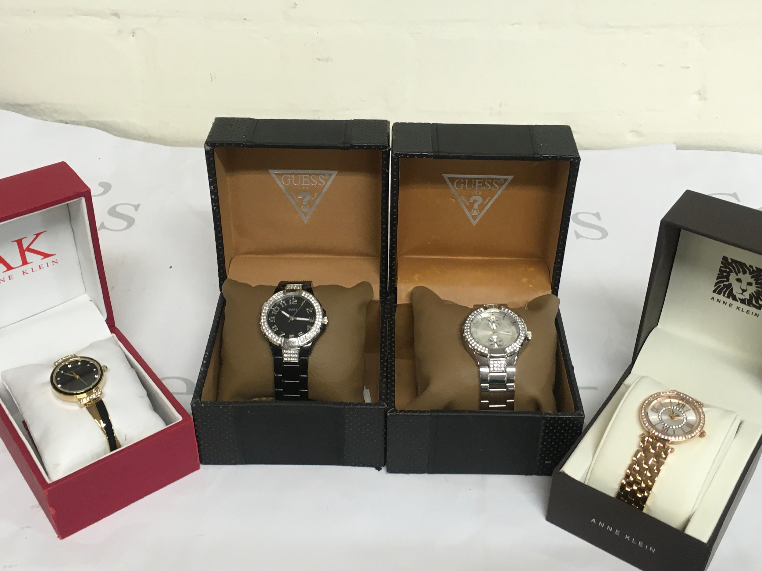 Boxed Anne Klein and Guess watches 