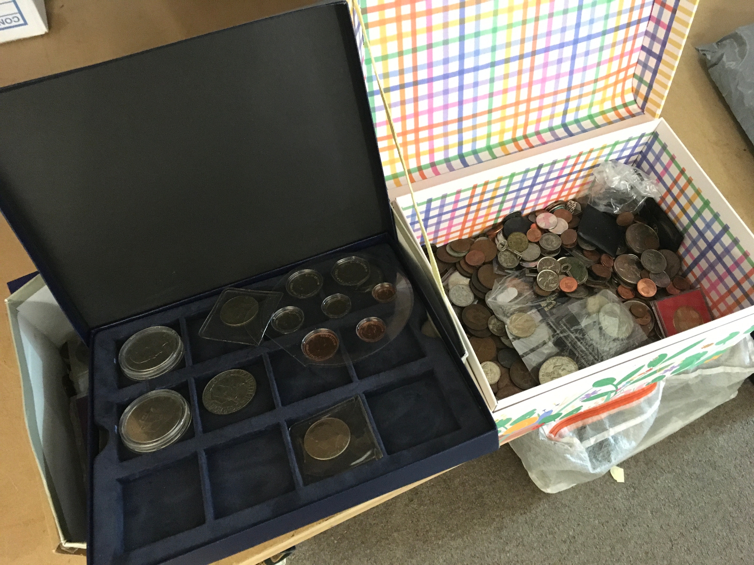 A collection of various coins . No reserve