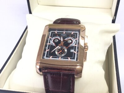 A boxed Rotary Evolution Gents dual face watch