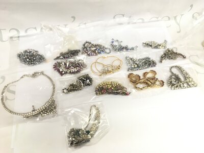 25 Diamonte necklaces vintage