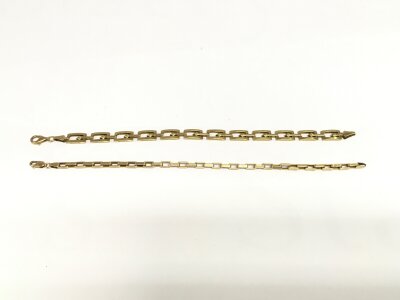Two 9ct good bracelets. 10.25g