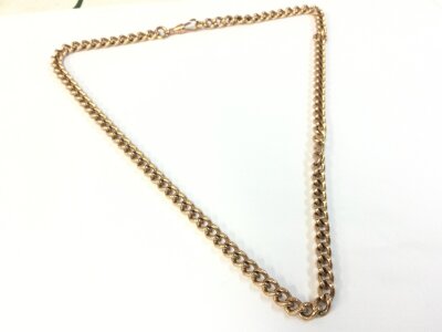 A 9ct gold necklace, 23cm long. 35g