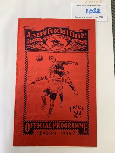 36/37 Arsenal v Sunderland Football Programme: Fair condition league programme with no team changes. Staples rusted away leaving holes.