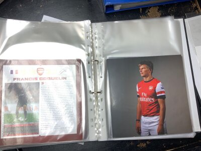 Arsenal Football Photos: Mainly large club photos of individual players in seasons which are probably complete. There are also some reproduced pictures and team groups. (10 folders)