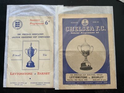 Football Programmes At Chelsea: Not involving Chelsea. Includes Army matches, England minor internationals, Showbiz, Cricket and more. Includes London v Paris Inter City youth match 63/64, Amateur Cup final 48, semi final 49. (est 30)
