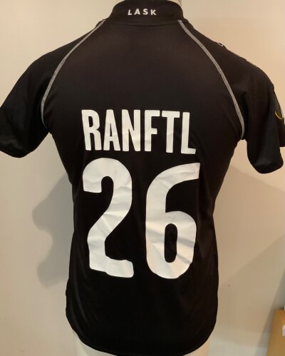 Lask (Austria) 2020 - 2021 Match Worn / Issued Football Shirts: Europa League short sleeve black shirts which were all for Europa League matches v Tottenham. Players featured include Ranftl Michori Raguz Goiginger and Ramsebner. Excellent condition. (5)