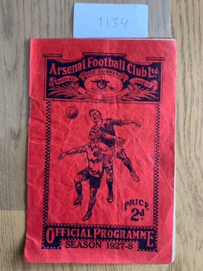 1927 - 1928 Arsenal v Aston Villa FA Cup Football Programme: Fair condition programme with creasing.