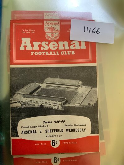 Arsenal Complete 1st Team + Reserves Football Programmes: Home programme which consist of 26 first team league cup and friendlies plus 17 Football Combination matches. Very good. (43)