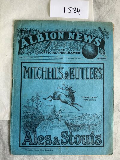 27/28 West Brom v Clapton Orient Football Programme: Fair/good condition league programme with no team changes. Wear to spine.