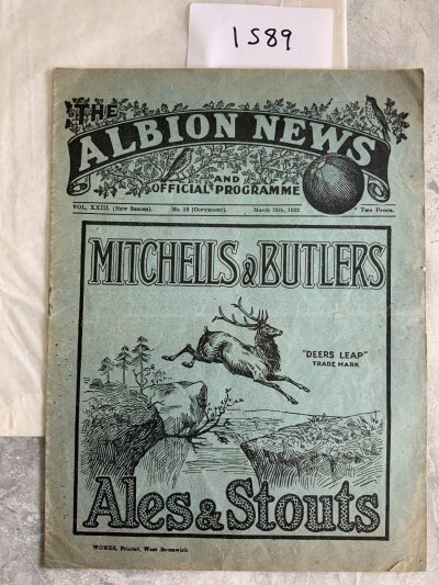 31/32 West Brom v West Ham Football Programme: Very good condition league programme with no team changes.