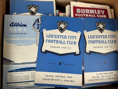 1950s Football Programmes: Wide selection of teams in good condition mainly from the mid to late 50s with most clubs coveted. (685)