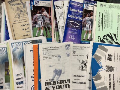 Tranmere Rovers Home + Away Reserve + Youth Home Football Programmes: Majority quite modern with the odd older home spotted. Very good condition with duplication. (Est 280+)