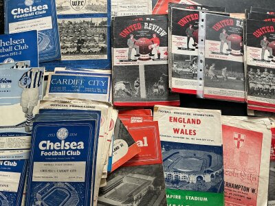 1950s Football Programme Collection: Wide range of clubs in fair/good condition with good Manchester United and London club content. Instructions to sell. (184)