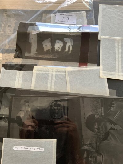 West Ham Photo Negative Pre War Team Groups: 11 small negatives to include team groups from 36/37 37/38 + 38/39. C/W a few other larger negatives mainly pre war. Lot comes with photographs that have been developed from said negatives.