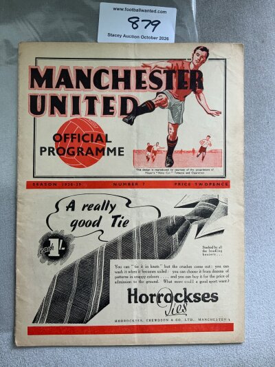 1938 - 1939 Manchester United v Wolves Football Programme: Very good condition division one programme with no team changes.